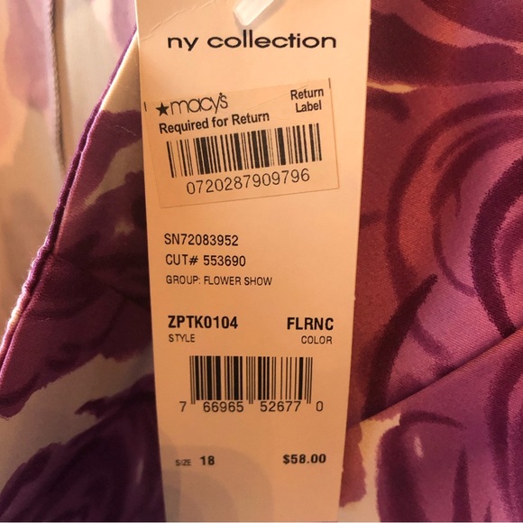 Gorgeous “Flower Show” NY Collection Roses Skirt from Macy’s-‎ NWT Size 18 - Picture 4 of 11